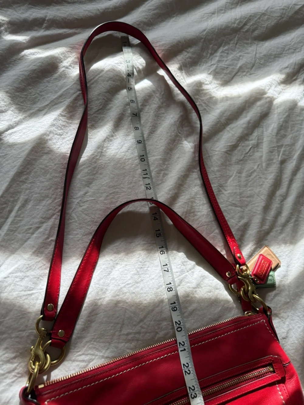Coach Red Hippie Poppy Leather Bag #3
